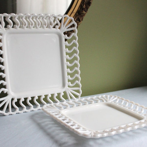 Square Glass Plate Etsy