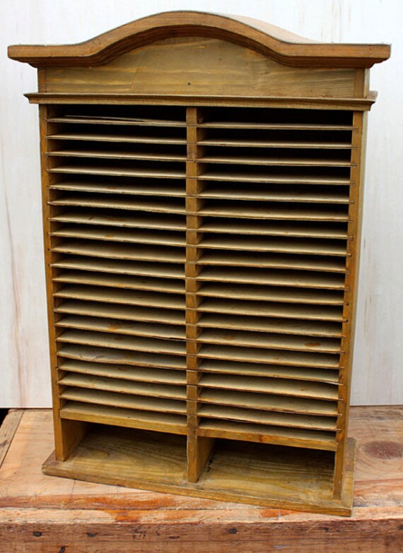 Antique Mail Sorter Or Wd Cd Holder Wooden Wall Hanging Antique Mail Sorter Or Wd Cd Holder