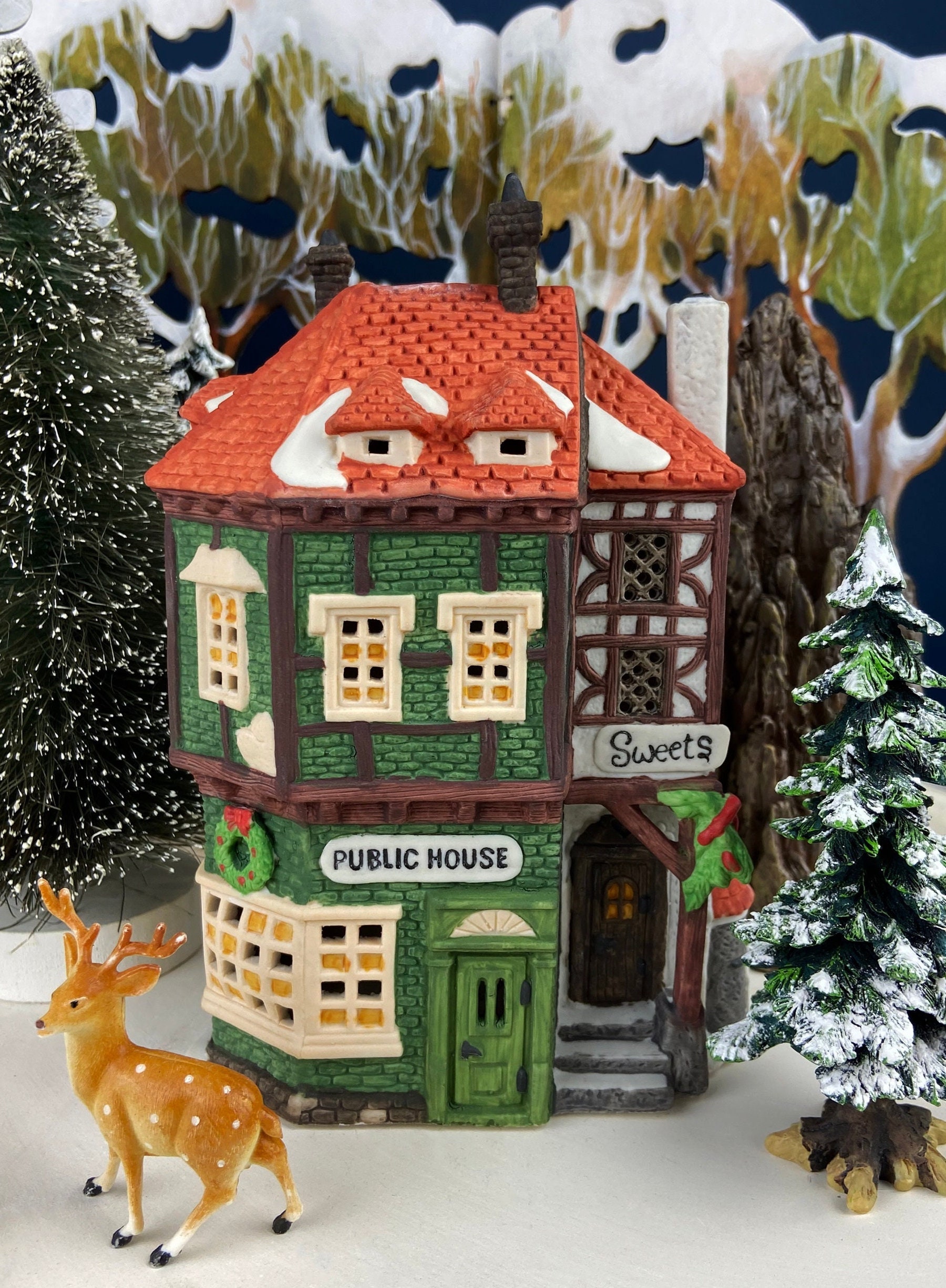 Dept 56 Dickens Village: Illuminated Sweets Public House - Etsy