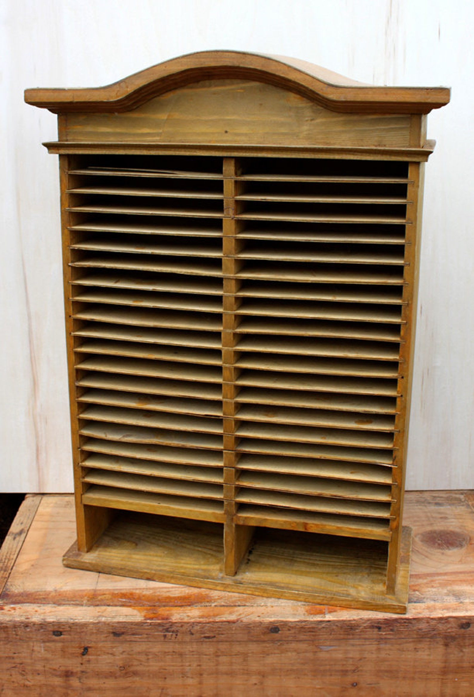 Antique Mail Sorter or WD or CD Holder. Wooden Wall Hanging Etsy