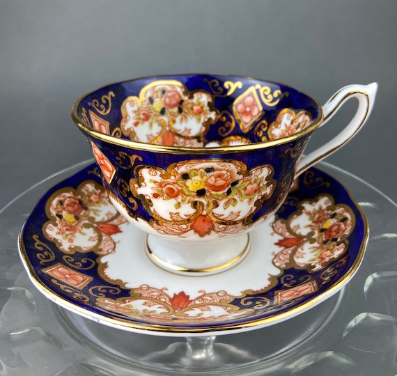 Vintage Teacup and Saucer. Hand Painted Royal Albert Bone China