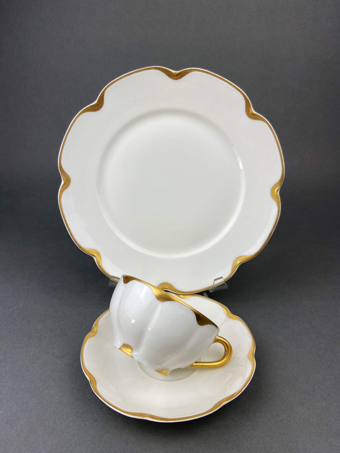 Antique Limoges Porcelain Tea Set/trio. Tea Cup Saucer and Etsy