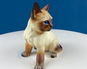 ヴィンテージ ベスウィック シャム猫の置物：イギリスの磁器 