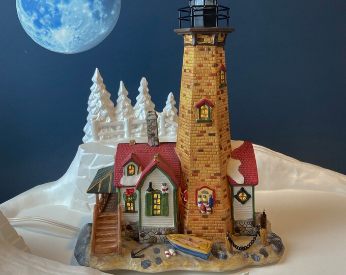 Motorcycle city collectible christmas village collection