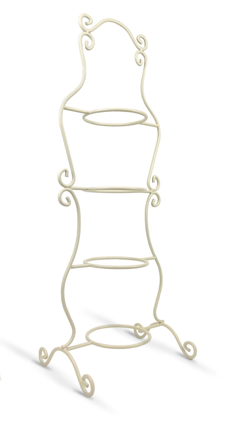 TeaCup Display Stand. Vintage Design 4 Tier Metal Display Rack. Store, Cafe or home decor. Tea party decoration. image 4