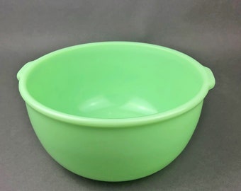 Antique Jadeite Large Mixing Bowl with Handles