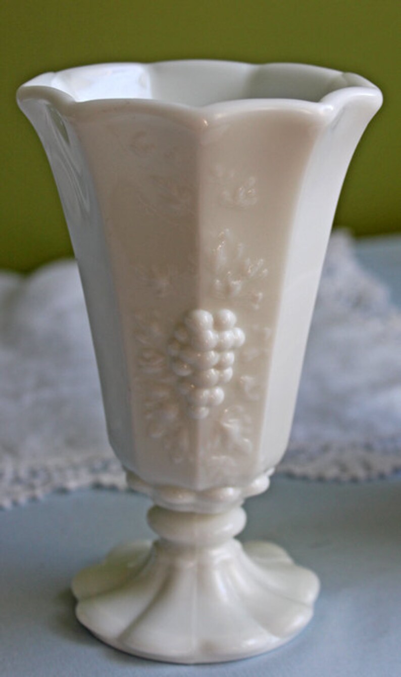 Hand Made Westmoreland Milk Glass Harvest Design Instant Etsy