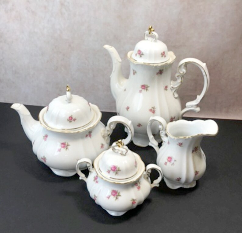 Antique Bavarian Teapot Coffee Pot Creamer Sugar Bowl Etsy