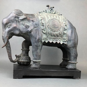 Large Elephant Statue, Elephant Sculpture Made of Resin. Elephant for Elegant Home Decor. Indian Art Elephant.