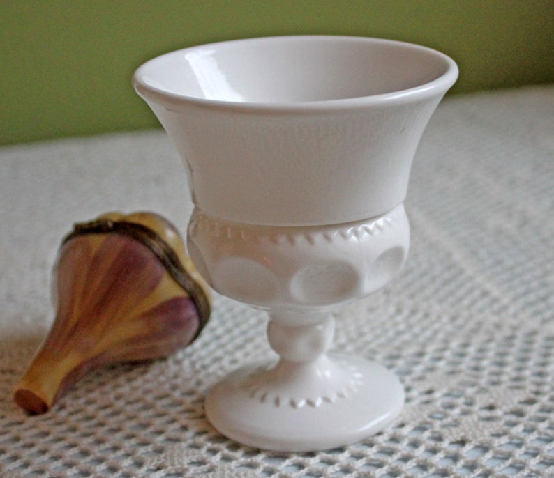 Westmoreland Milk Glass Footed Vase. Small Urn Shape Vase Etsy