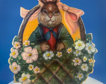 Bonnie Barrett Boardwalk Originals. Bunny in a Basket Full of