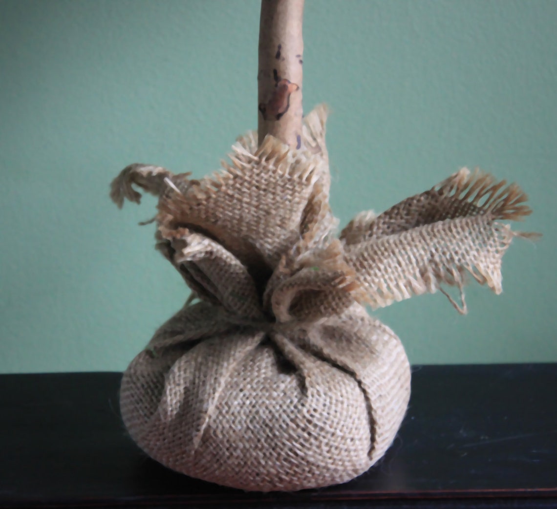 Faux Christmas Tree in Burlap. Rustic Style Tree. Etsy