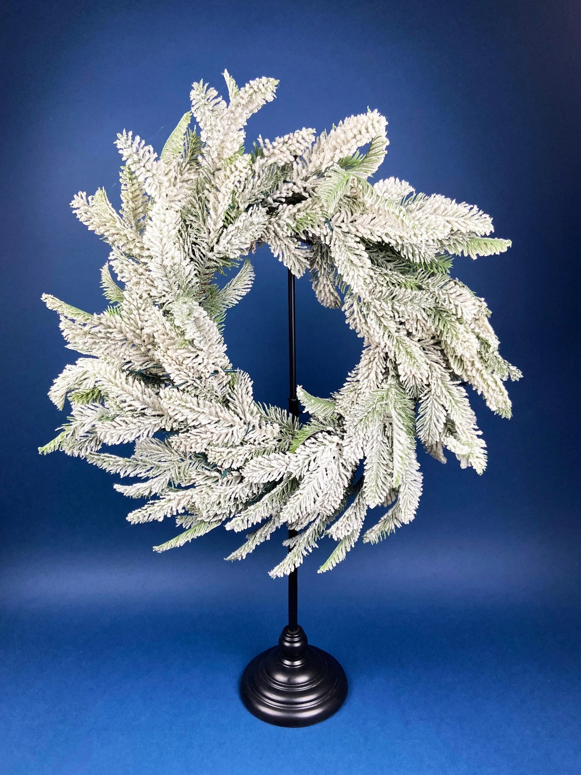 Adjustable Wreath Stand With Heavy Wrought Ornate Iron Base Etsy