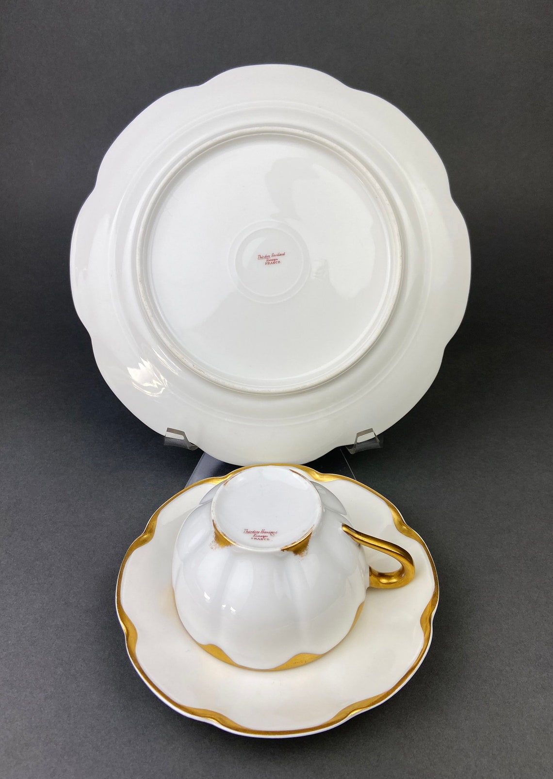 Antique Limoges Porcelain Tea Set/trio. Tea Cup Saucer and Etsy
