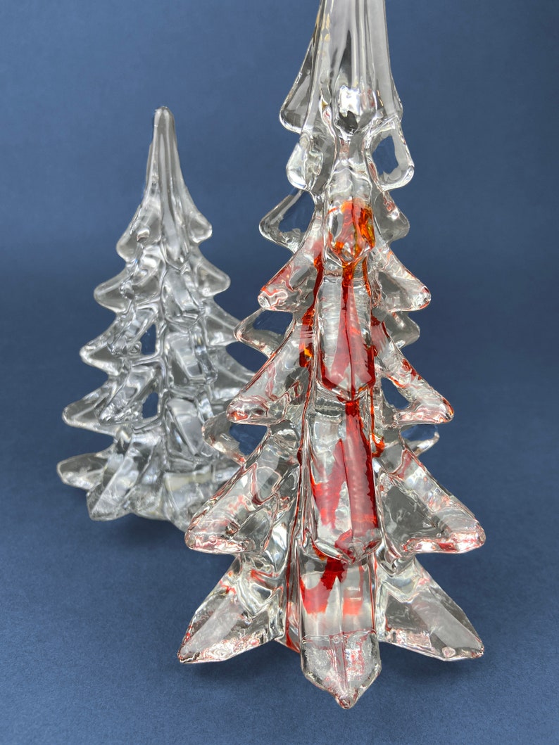 Lead Crystal Christmas Tree With Green Speckles. Hand Crafted Etsy