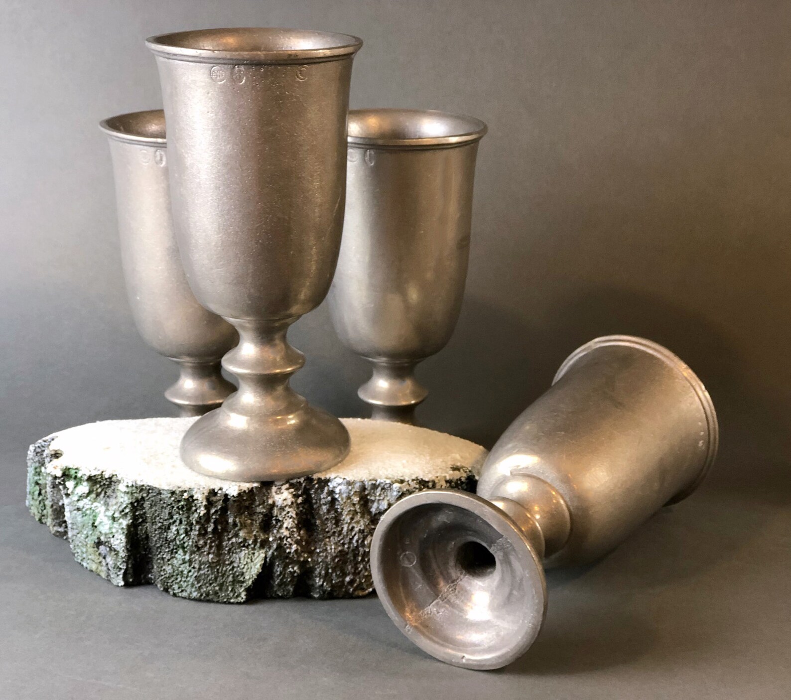 Vintage Pewter Goblets. Tavern RWP USA Barware. Wilton Etsy