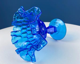 ヴィンテージガラスボウル、フリルエッジ - Etsy 日本