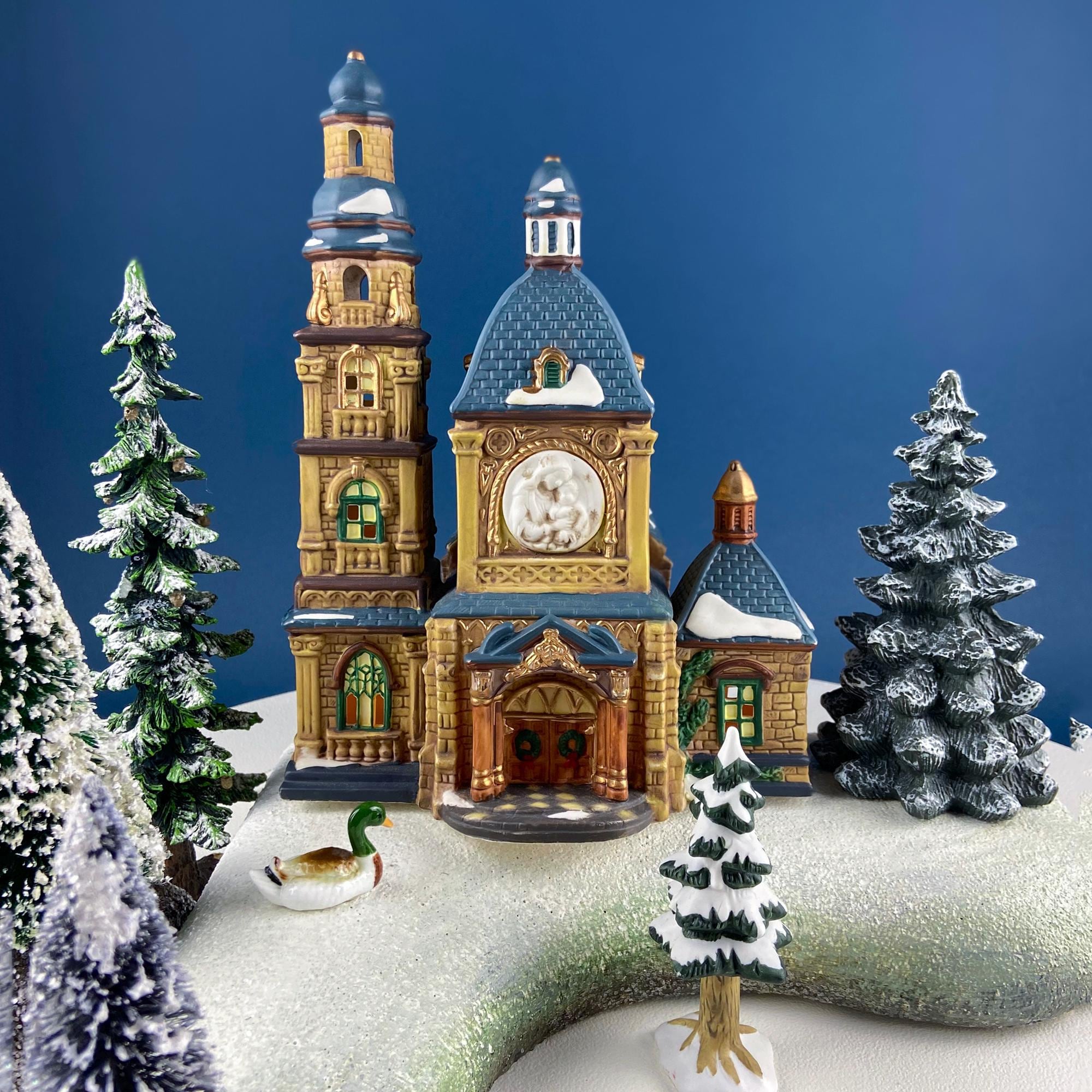 Illuminated Porcelain Christmas Village: St. Mary's Cathedral