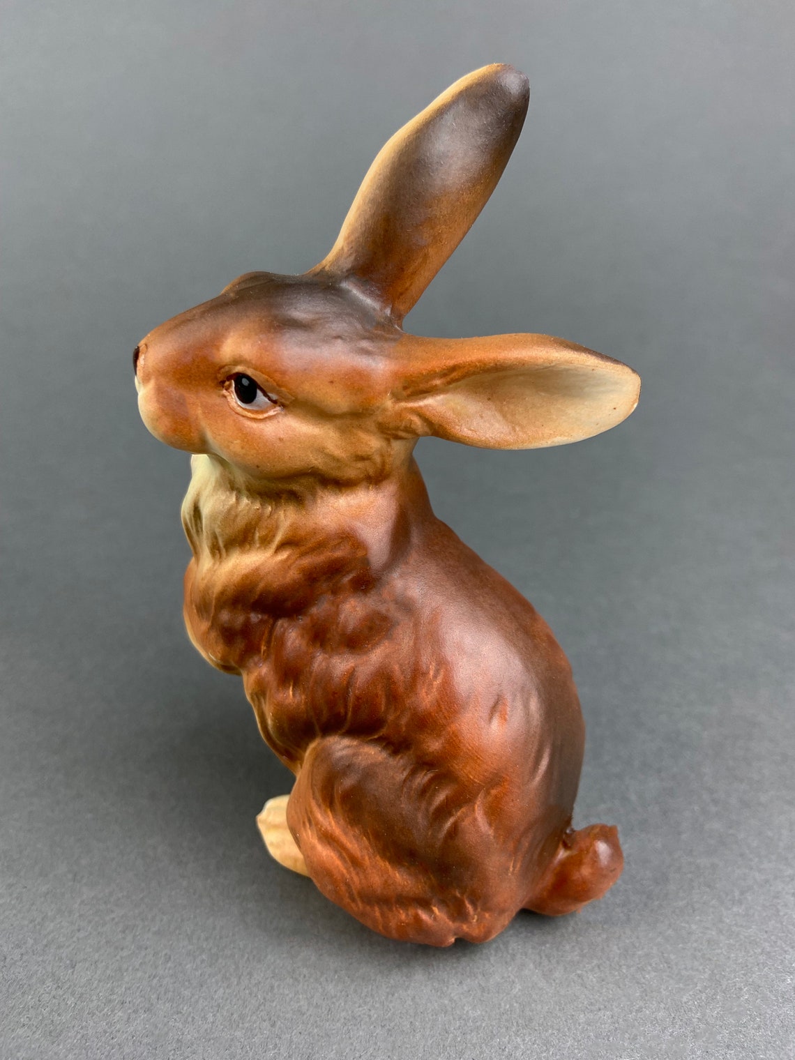 Vintage Bunny Figurines. Pair of Hand Painted Porcelain Etsy