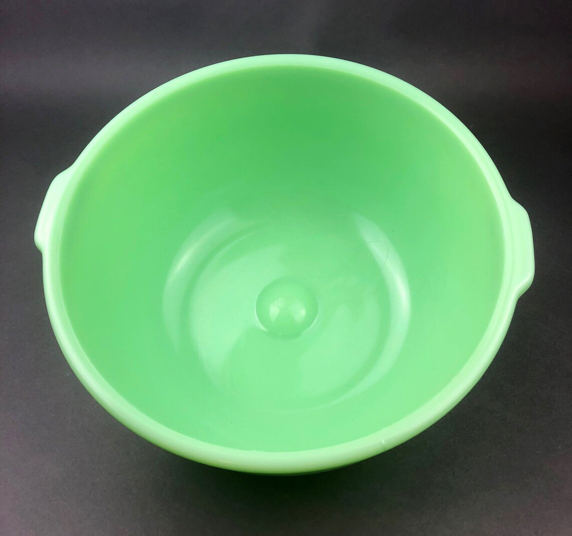 Antique Jadeite Mixing Bowl With Handles. Large Green Bowl. Etsy