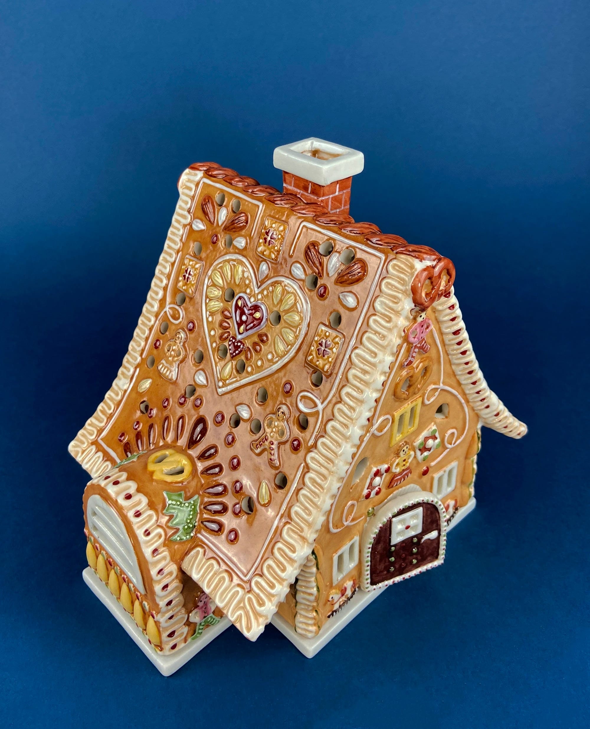 Illuminated Ginger Bread House by Villeroy and Boch. Hand -painted