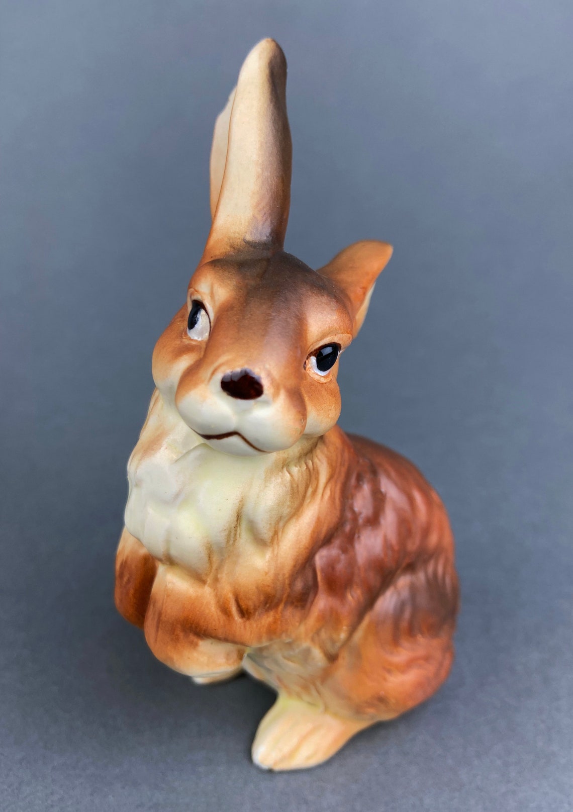 Vintage Bunny Figurines. Pair of Hand Painted Porcelain Etsy