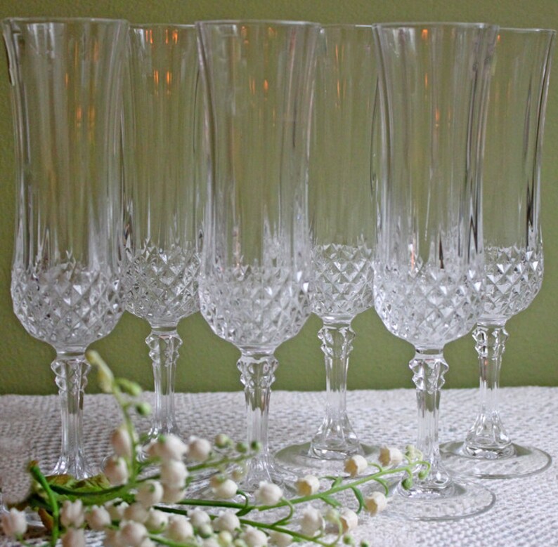 Crystal Water Goblets or Iced Tea Goblets. Glasses Made in Etsy