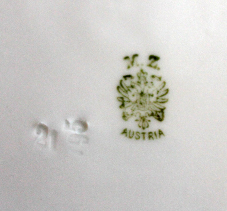 Plate Made in Austria. Hand Painted Display Plate Antique Decorative Plate Porcelain Plate with Chrysanthemums