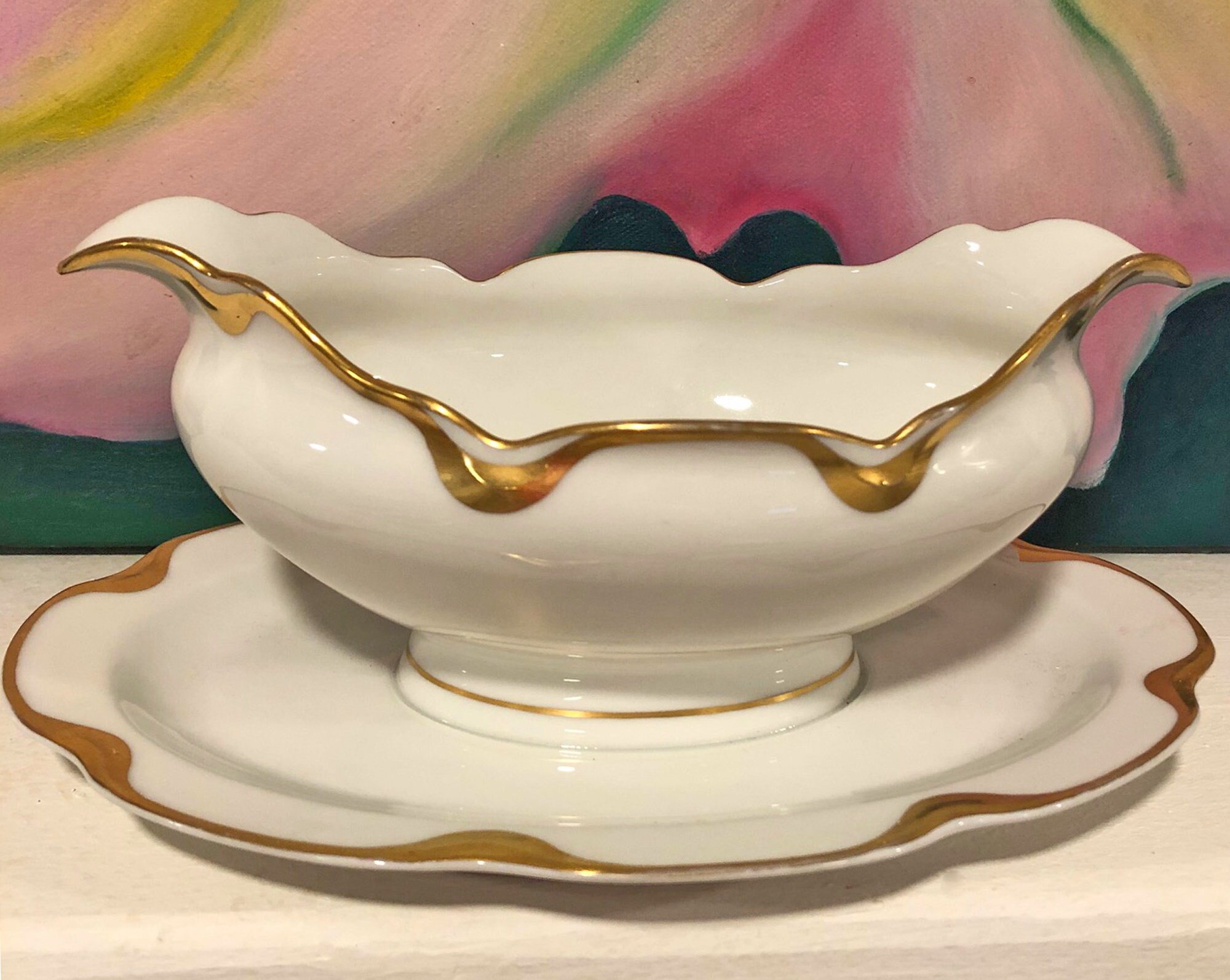 Antique Haviland Limoges Gravy Boat. Silver Anniversary Etsy