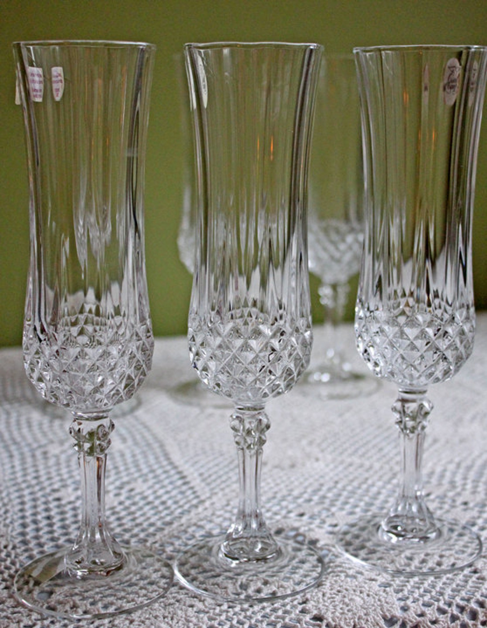 Crystal Champagne Flutes. Champagne Glasses Made in France. Etsy