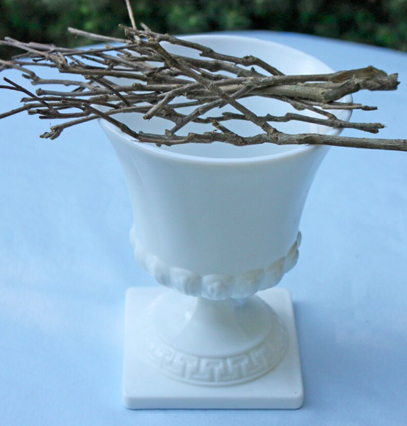 Milk Glass Planter or Vase. Footed Milk Glass Vase or Planter Etsy