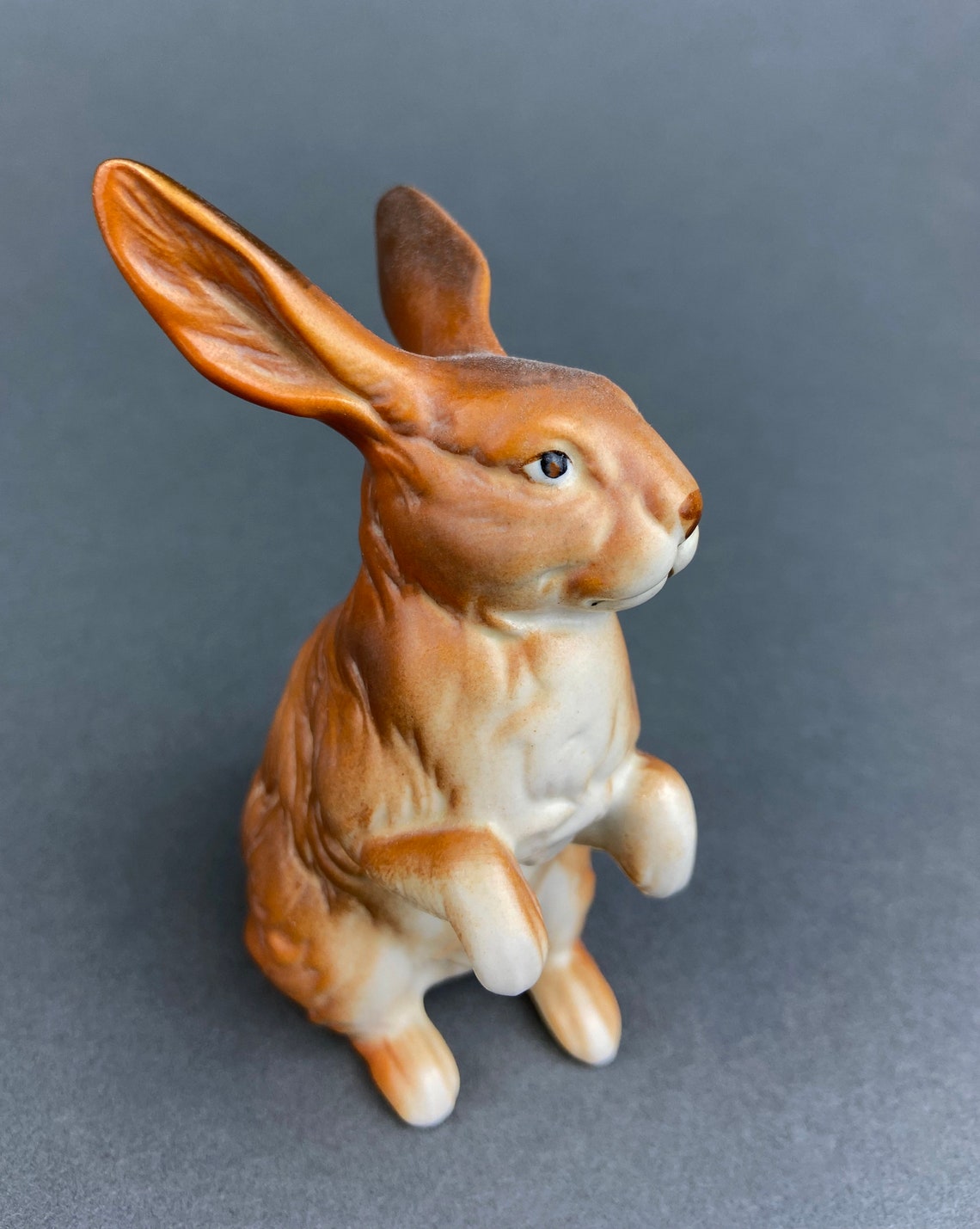 Vintage Bunny Figurines. Pair of Hand Painted Porcelain Etsy