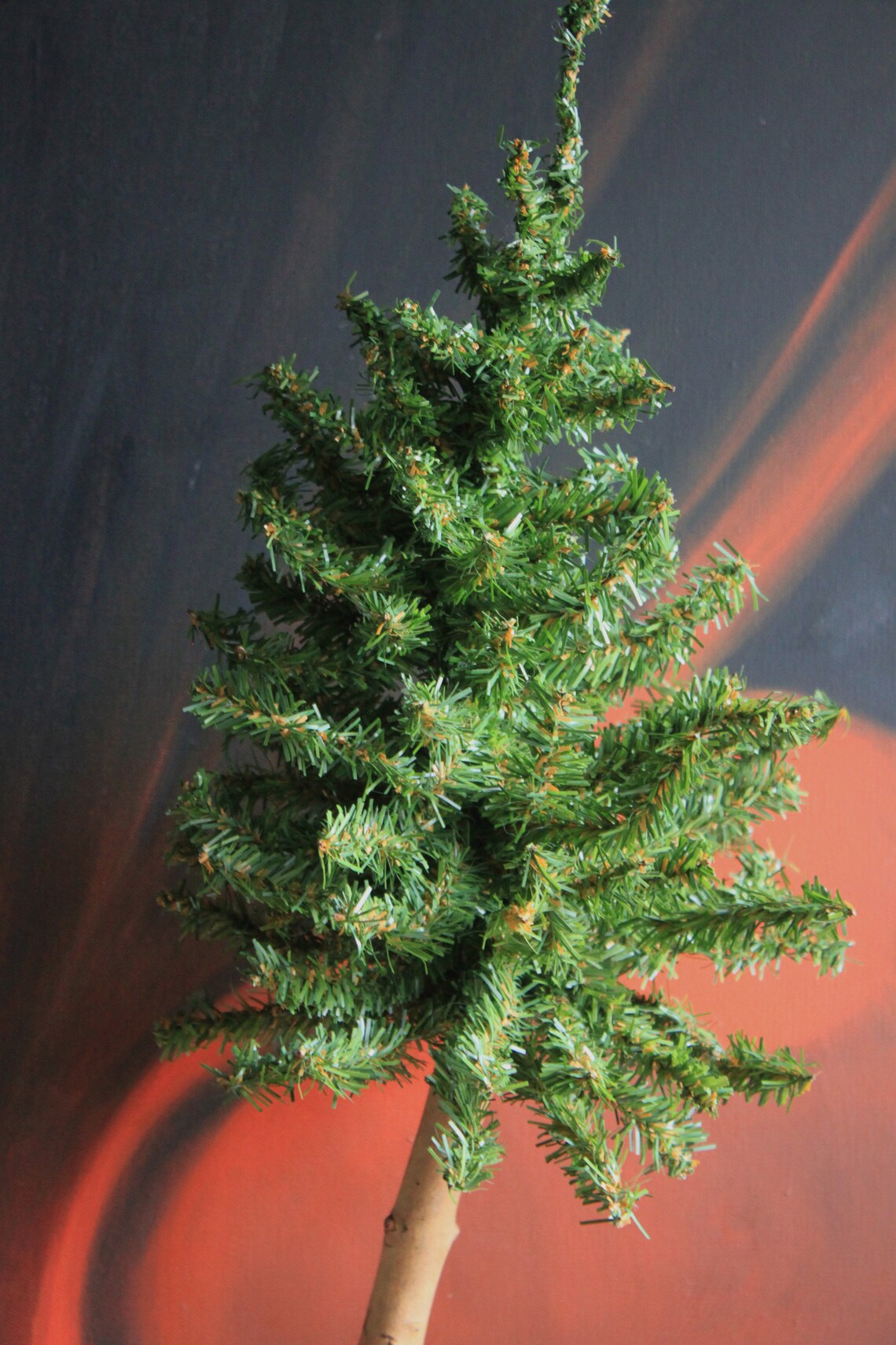 Faux Christmas Tree in Burlap. Rustic Style Tree. Etsy