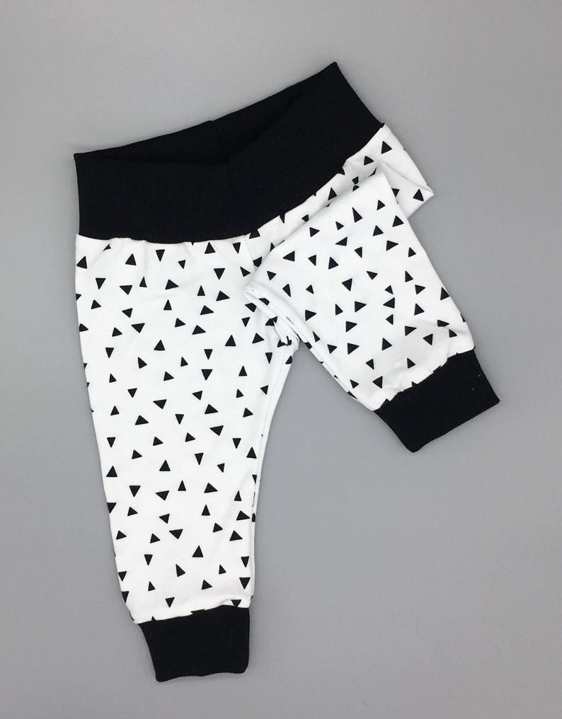 Black Triangle Pants Organic Baby Clothes Organic Baby Gift Organic Baby Pants