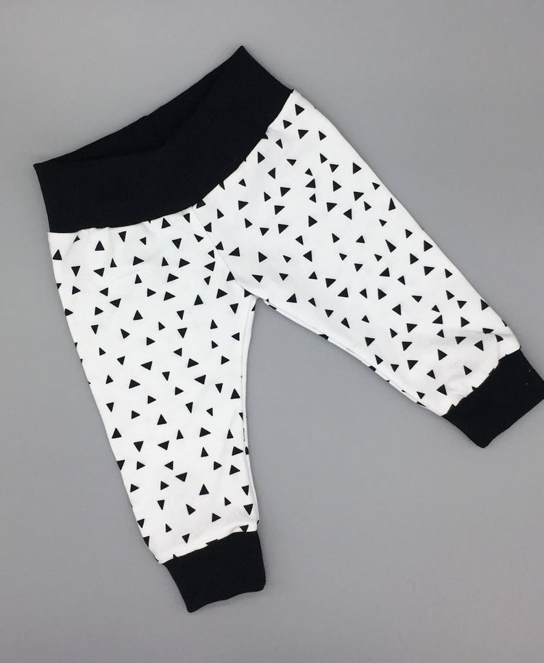 Black Triangle Pants Organic Baby Clothes Organic Baby Gift Organic Baby Pants