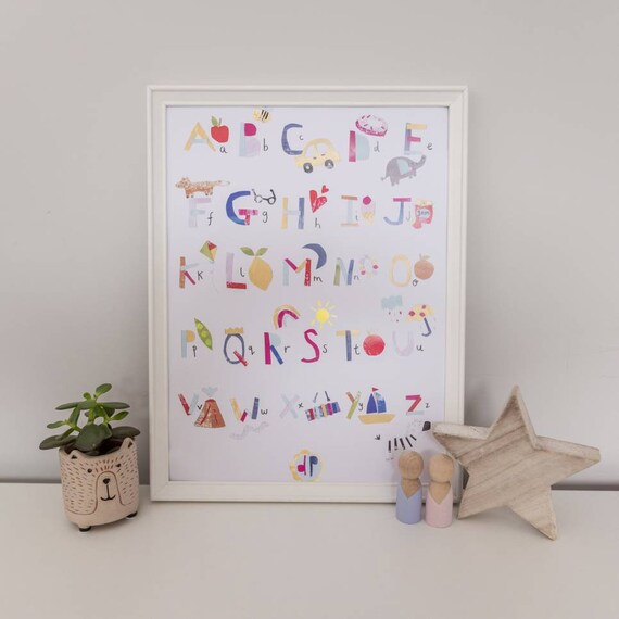 A3 Alphabet Poster, Nursery Poster, Kids Poster, A to Z poster