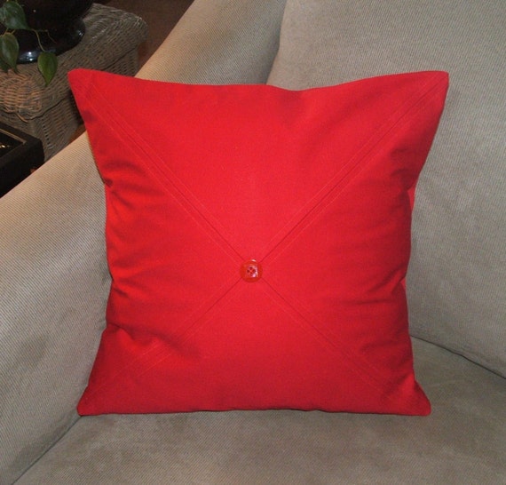 Bright Red Decorative Pillow Cover Throw Pillow Cover Etsy