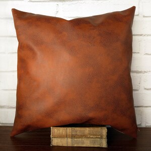 Fast shipping/Terra-cotta old look pattern-back side brown linen look fabric pillow cover/scandinavian home decor/housewarming gift-1pc image 6