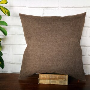 Fast shipping/Terra-cotta old look pattern-back side brown linen look fabric pillow cover/scandinavian home decor/housewarming gift-1pc image 4