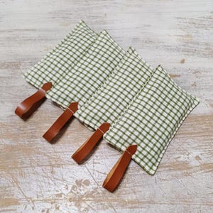Cotton Lavender Sachets – 4pc Gift Set with with Cognac Hanger image 7