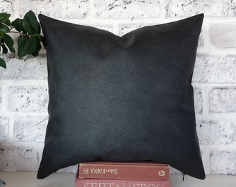 Moderne kussensloop van kunstleer: decoratief bankkussen, 8 kleuren