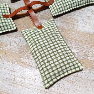Cotton Lavender Sachets – 4pc Gift Set with with Cognac Hanger image 2