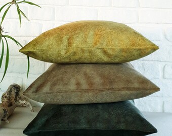 Olijfgroen fluwelen kussensloop: modern Scandinavisch decor