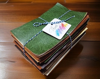 60 láminas de piel sintética de varios colores: corte piezas para adaptarlas a sus manualidades - Láminas para hacer tú mismo