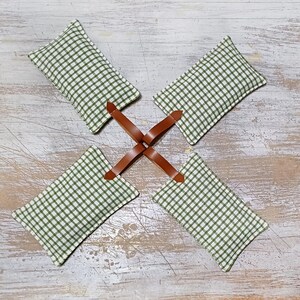 Cotton Lavender Sachets – 4pc Gift Set with with Cognac Hanger image 9