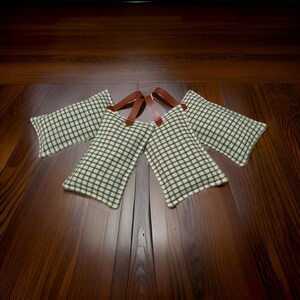 Cotton Lavender Sachets – 4pc Gift Set with with Cognac Hanger image 5