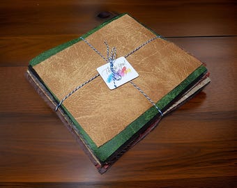 Piezas de tela de cuero sintético: 30 colores variados, hojas para manualidades DIY