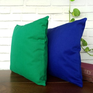 Fast shipping/Azure Blue Cotton Pillow Cover/Modern scandinavian home decor/Pure cotton pillow case/Housewarming gift-1pcs