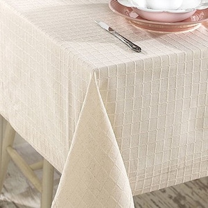 Natural color pure cotton country style  tablecloth -Natural table cloth -customized  sizes