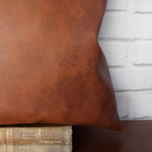 Fast shipping/Terra-cotta old look pattern-back side brown linen look fabric pillow cover/scandinavian home decor/housewarming gift-1pc image 7